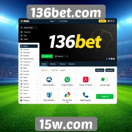 Interface do usuário do site 136bet.com